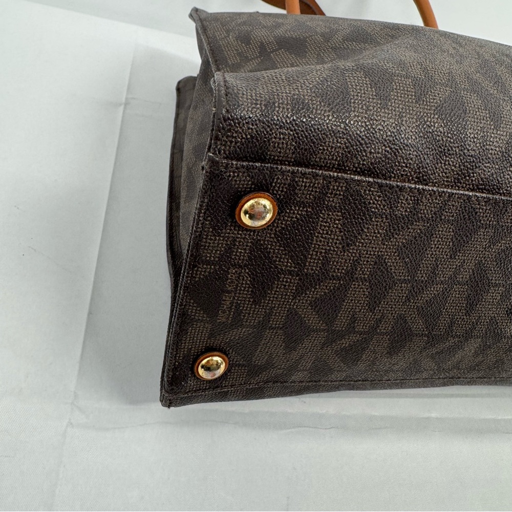MICHAEL KORS Hamilton Large Shoulder Tote Monogram Brown Bags - Picture 7 of 16